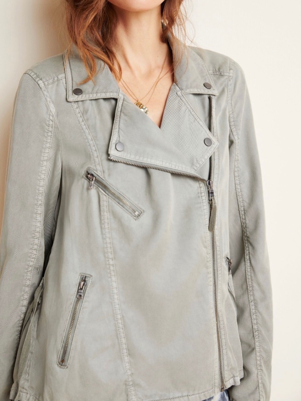Marrakech x Anthropologie Ronika Draped Moto Jacket Sz L
